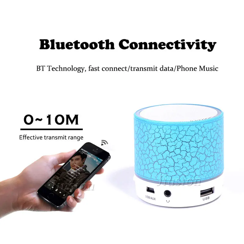 Bluetooth мини Колонка A9 Портативная Беспроводная колонка со светодиодной