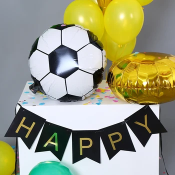 

50pcs/lot18inch Basketball&Football Foil Balloons 3 Design Stickers Foot Football ballon P.E Boy Girl Sports toys party supplies