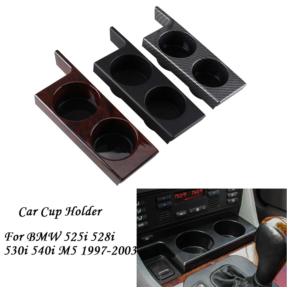 

Car Cup Holde for BMW E39 5-Series 97-03 Plastic Black Portable Car Front Premium Cup Holder Good Storage 525i 528i 530i 540i M5