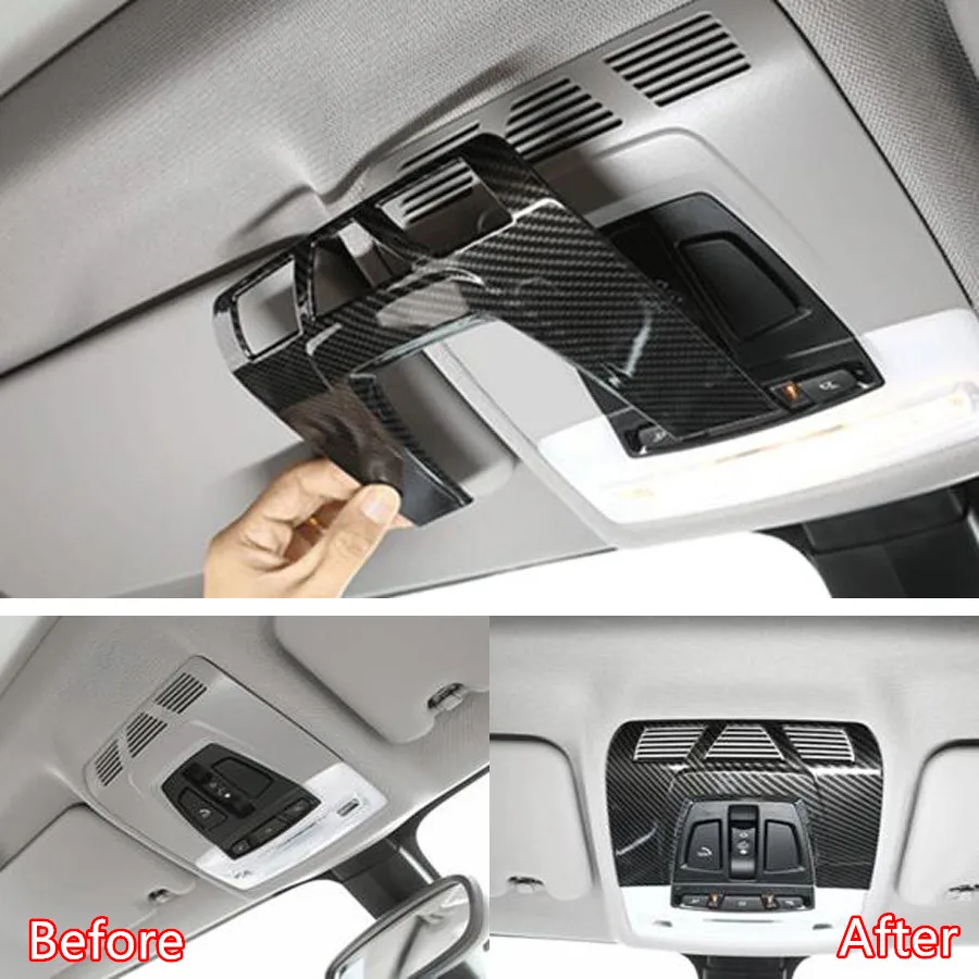 

YAQUICKA Car Roof Reading Light Lamp Cover Frame Trim Styling For BMW X1 F48 X5 F15 X6 F16 3 Series GT F30 F34 1 Series