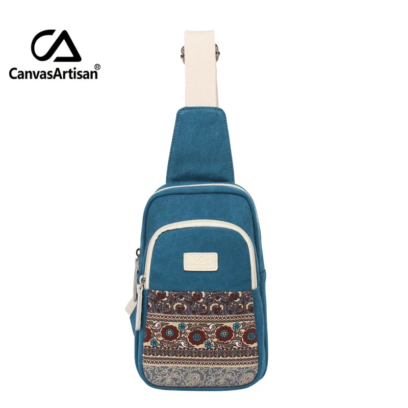 Canvasartisan наивысшего качества Мужская Холст Грудь Сумки Ретро стильная сумка через