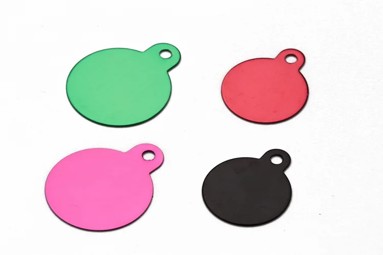 

100 pcs/lot Dog Pet ID Tags Pendant Cat Pet Dog ID Tag Puppy Cat Name Address Pendant Tag Round Collar Accessories