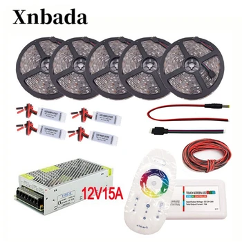 

5M-25M RGB Led Strip Set 5050 SMD Led Flexible Light 30led/m DC12V+ 2.4G RF Remote controller + Power adapter + Amplifier Kit