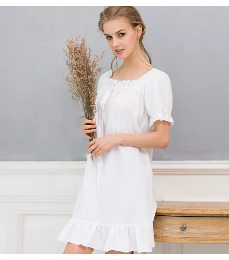 Vintage White Nightgown Vestido Branco White Cotton Nightgown Elegant 