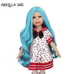 Скидка 50% скидка на заказ высокая температура провода длинные прямые вьющиеся парики для 18 "американские куклы кукла аксессуары