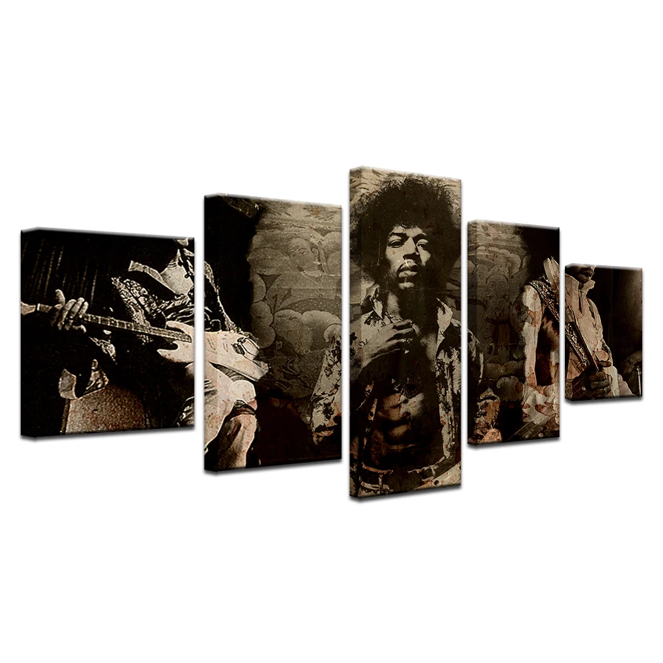 5 шт. James Marshall ВИНТАЖНЫЙ ПЛАКАТ "Jimi" Hendrix крафт-бумага роспись для кафе украшение для дома, ресторана настенная печатная живопись рисунок на холсте