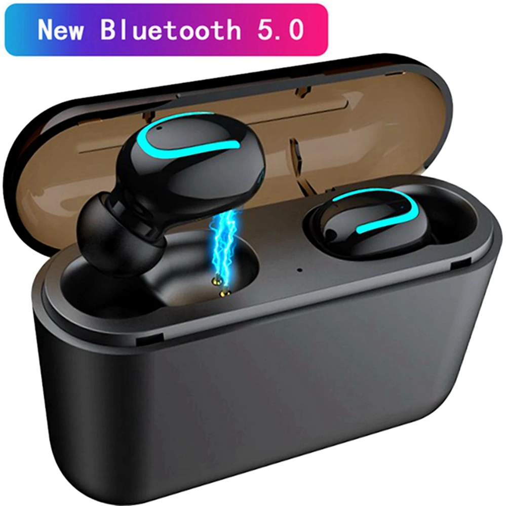 

TWS 5.0 Bluetooth Earphones Bluetooth 5.0+EDR Headset IPX5 Waterproof Mini Wireless Earbuds Cordless Headphones With Mic HBQ Q32