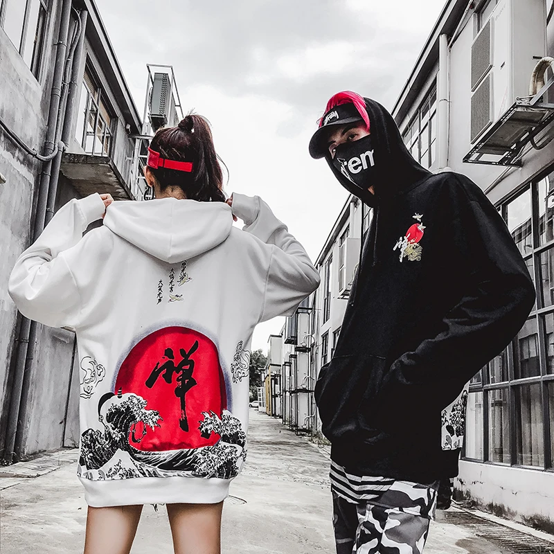 Японская уличная Толстовка Harajuku Dhyana Kanji худи большого размера Swag Tyga осенняя