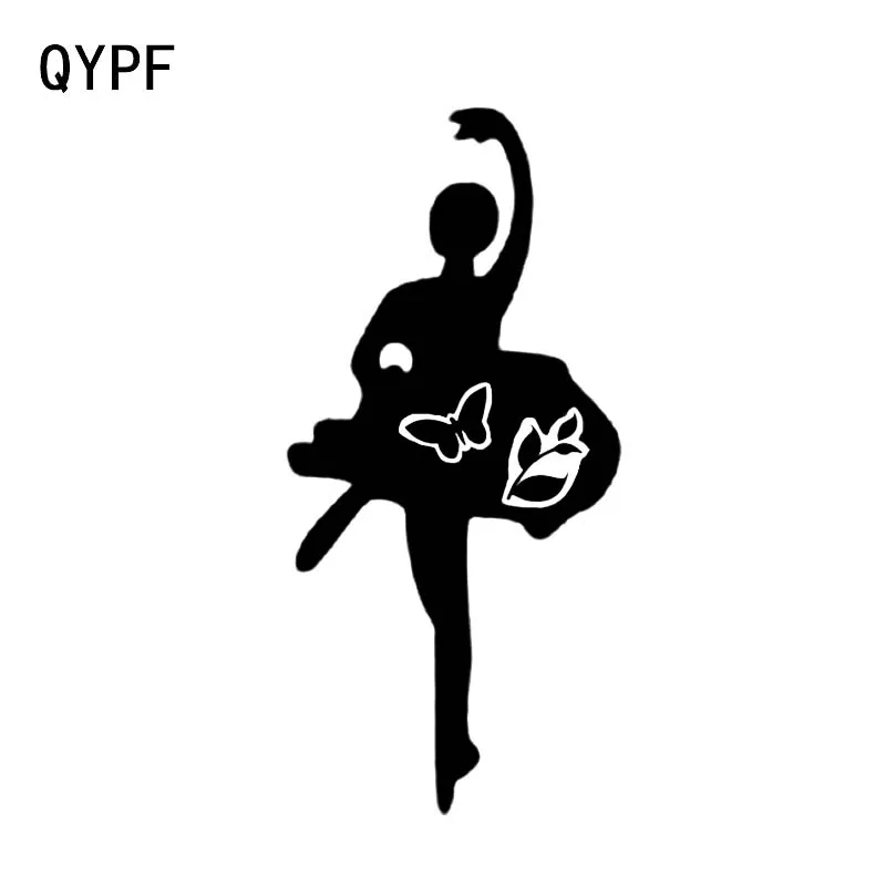 

QYPF 7.7*16.2 Interesting Aerobic Exercise Dancing Fitness Decor Car Sticker Vinyl Black/Silver Accessories C16-2033