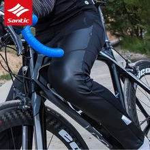 Santic, зимние штаны для велоспорта, флисовые, теплые, для отдыха, анти-пот, дышащие, с карманами, велосипедные брюки, одежда для велоспорта