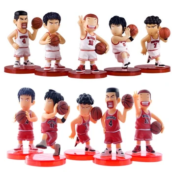 

5pcs Slam Dunk Basketball Shohoku Team Sakuragi Hanamichi PVC Toy Figure