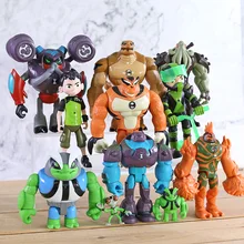 Figuras de ação ben cinza, brinquedos de pvc, presentes para crianças, 11 pçs/set