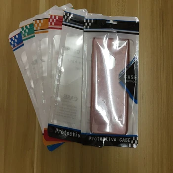 

12*21cm Plastic Zip Lock Cell Phone Case Event Bags With Hang Hole For iphone 8 7plus 6s case Phone Shell Packaging Zipper Bag
