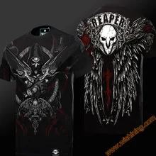 Качественные 3D OW футболки с жаткой Hanzo Oni Genji DVA футболка Уинстон родхог Junkrat черная футболка мужская для мальчиков 3XL 4XL Genji Hero Tee