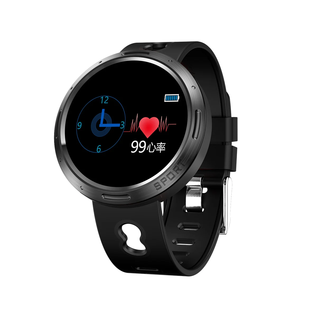 

Bakeey M58 Stainless Steel Shell Smart Watch IP68 Waterproof Pedometer Heart Rate Monitor Message Vibration Multi-language Watch