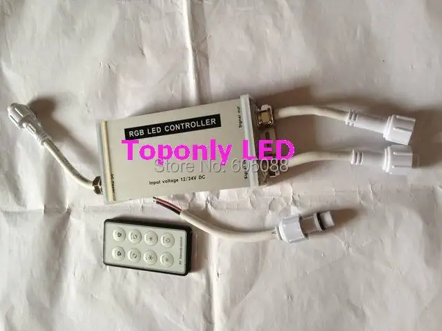 

IP65 waterproof DC12v/24v wireless led rgb remote controller 216w/432w equipped by 8-keys rf remote control 100pcs/lot wholesale
