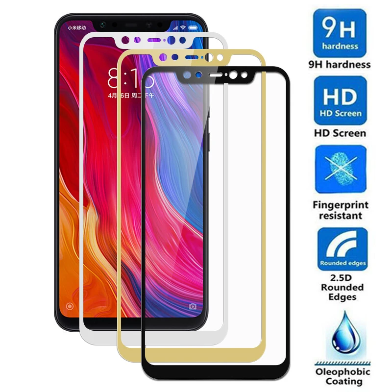

9H Full Cover Tempered Glass For Xiaomi Mi 8 Mi8 lite Screen Protector For Xiaomi Mi 8 SE Mi8 Explorer Protective Glass Film