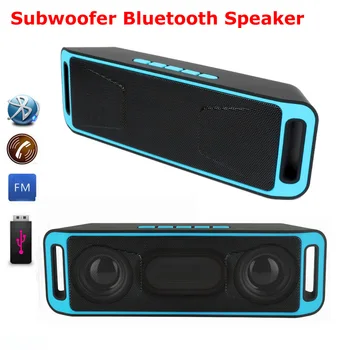 

2018 New Portable Wireless Speaker Bluetooth 4.0 Stereo Subwoofer TF USB FM Radio Built-in Mic Dual Speaker Bass Sound Speakers