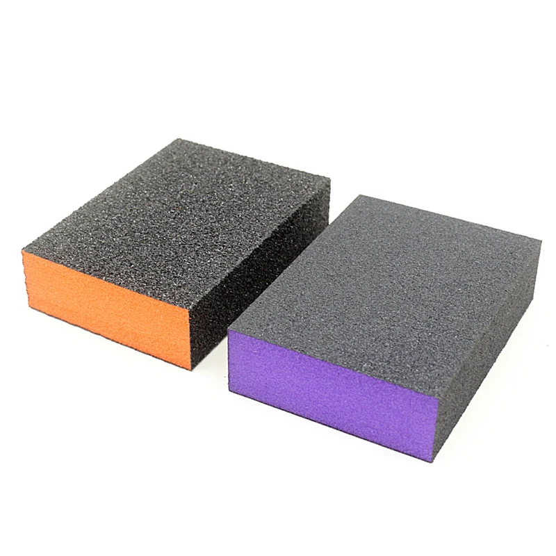 2pcs/set 80/240 Cuboid Elastic Sponge Grinding Block Mini Polishing