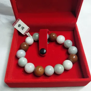 

Zheru Jewelry Pure Natural Jadeite Bracelet Three-color 13.5mm bracelets A-level national certificate