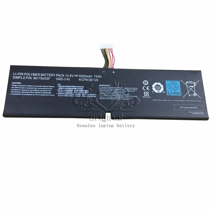 JIGU Оригинальный аккумулятор для ноутбука 4ICP9/38/128 GMS C40 961TA005F ForRAZER Blade Pro 2013 17 2015 RZ09