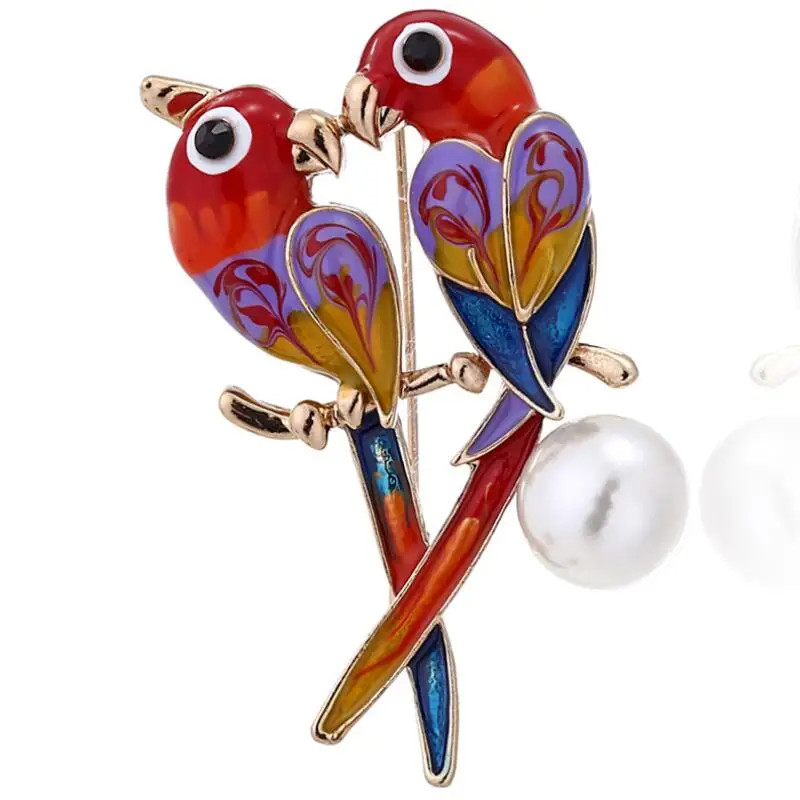 New Kissing Bird Pearl Pins Badge Brooches For Women Fashion Jewelry Boutonniere Scarf Buckle Enamel Pin Broszka Hijab Pins AZ84
New Kissing Bird Pearl Pins Badge Brooches For Women Fashion Jewelry Boutonniere Scarf Buckle Enamel Pin Broszka Hijab Pins AZ84