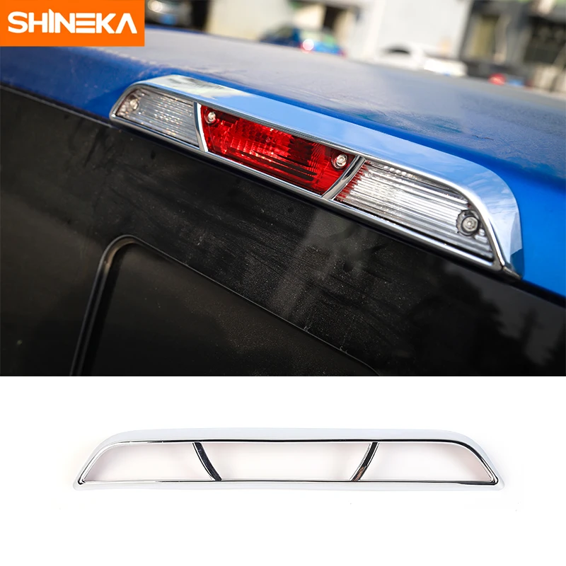 

SHINEKA Car Styling ABS Exterior Rear High Brake Light Lamp Decoration Cover Trim Frame Strip Sticker Kit for Ford F150 2015+