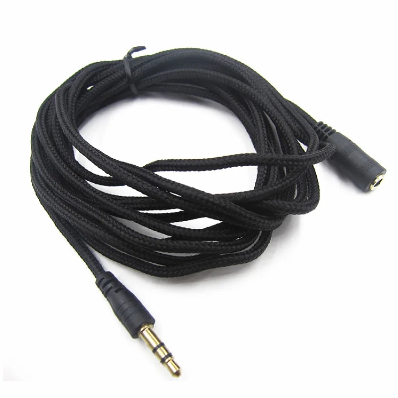 New Arrival 3.5mm Stereo Audio Earphone Extension Cable 3m Ultra Long  Cloth Lanyard Cable for headphone MP3/4