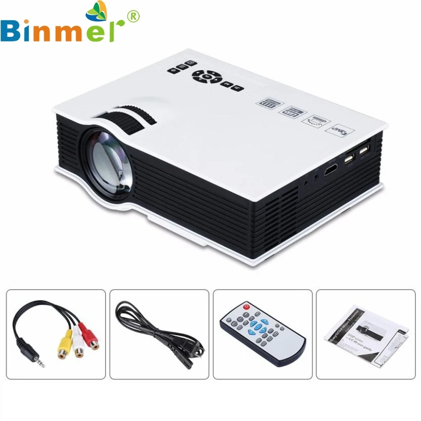 Top Quality 1200lumens 1920*1080 HD LED Mini Home Theater Multimedia Projector HDMI VGA USB SD Play FE2