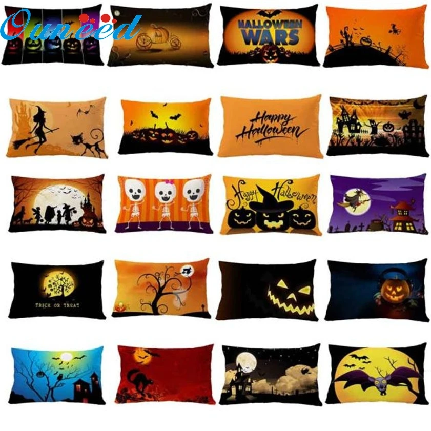 

Zero 30*50cm Halloween Square Pillow Cover Cushion Case Pillowcase Zipper Closure