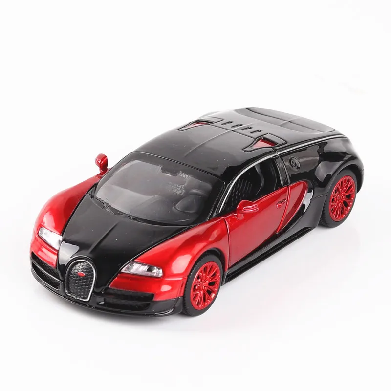 Bugatti Veyron гоночный сплав автомобиль три цвета моделирование Acousto-оптические транспортные средства 1:32 Matal модель автомобиля Детские классические автомобили игрушки