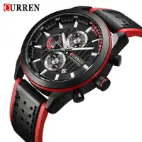 CURREN Mens Watches Top Brand Luxury Fashion Casual Waterproof Chronograph Date Genuine Leather Sport Military Male Clock 8292