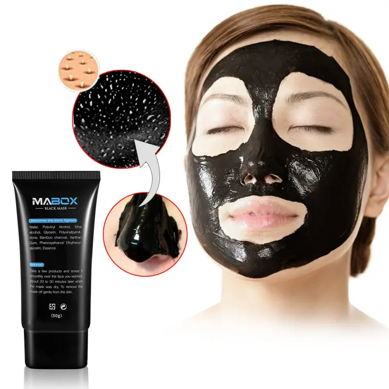 Facial Deep Cleansing Purifying Acne Black Mud Face Mask Blackhead