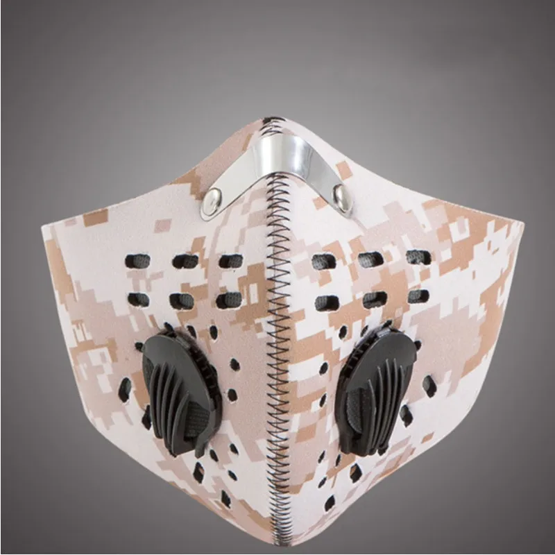 Наружная велосипедная маска для лица PM2.5 фильтр с активированным углем дышащая Пылезащитная Ветрозащитная маска для верховой езды Беговая маска для лица - Цвет: D