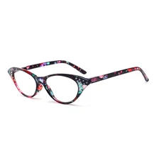 Новые модные солнцезащитные очки "кошачий глаз" алмазов, очки для чтения, Для женщин узор ПК очки Рамка линзы из смолы Для мужчин дальнозоркостью 1,0-4,0 R200