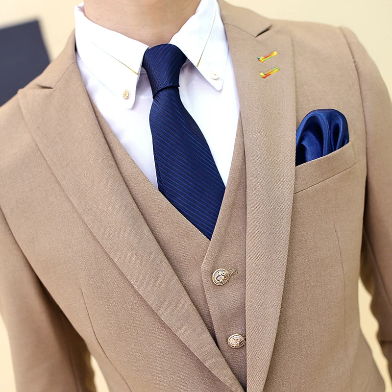 Multi Color Men's Suits Costume Homme Mens Suits Terno Vestidos De Festa Man Suit Wine Red slim fit (jacket + Pants + Vest + Tie