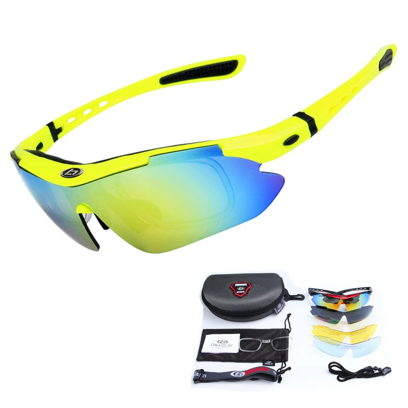 

5 Lens TR90 Men Polarized Bicycle Sun Glasses UV400 Racing Bike Sunglasses Outdoor Sports Goggles Cycling Riding Fishing Eyewear