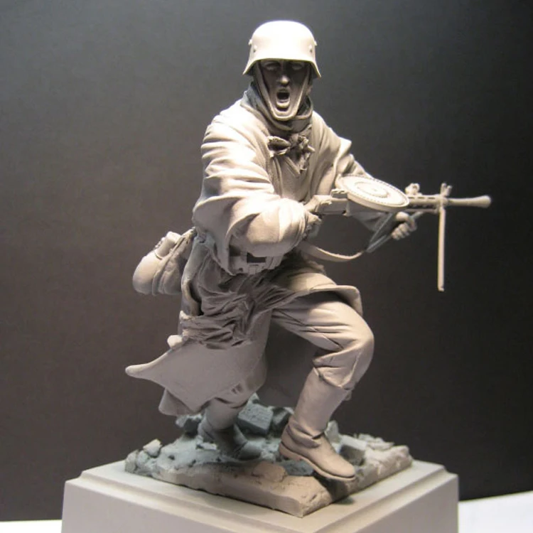 1/16 набор для сборки фигурок из смолы MG Gunner в боевом действий|Наборы моделей| |