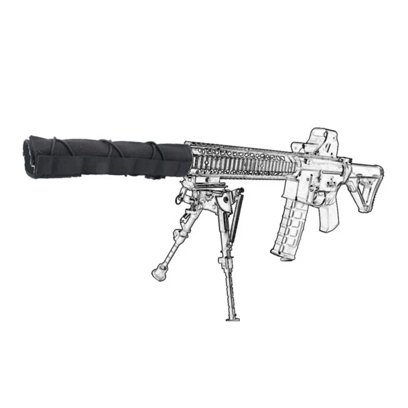 

Military Tactical Accessory Suppressor Case Mirage Heat Cover Fabric 14 22cm Airsoft Suppressor Cover Quick Release