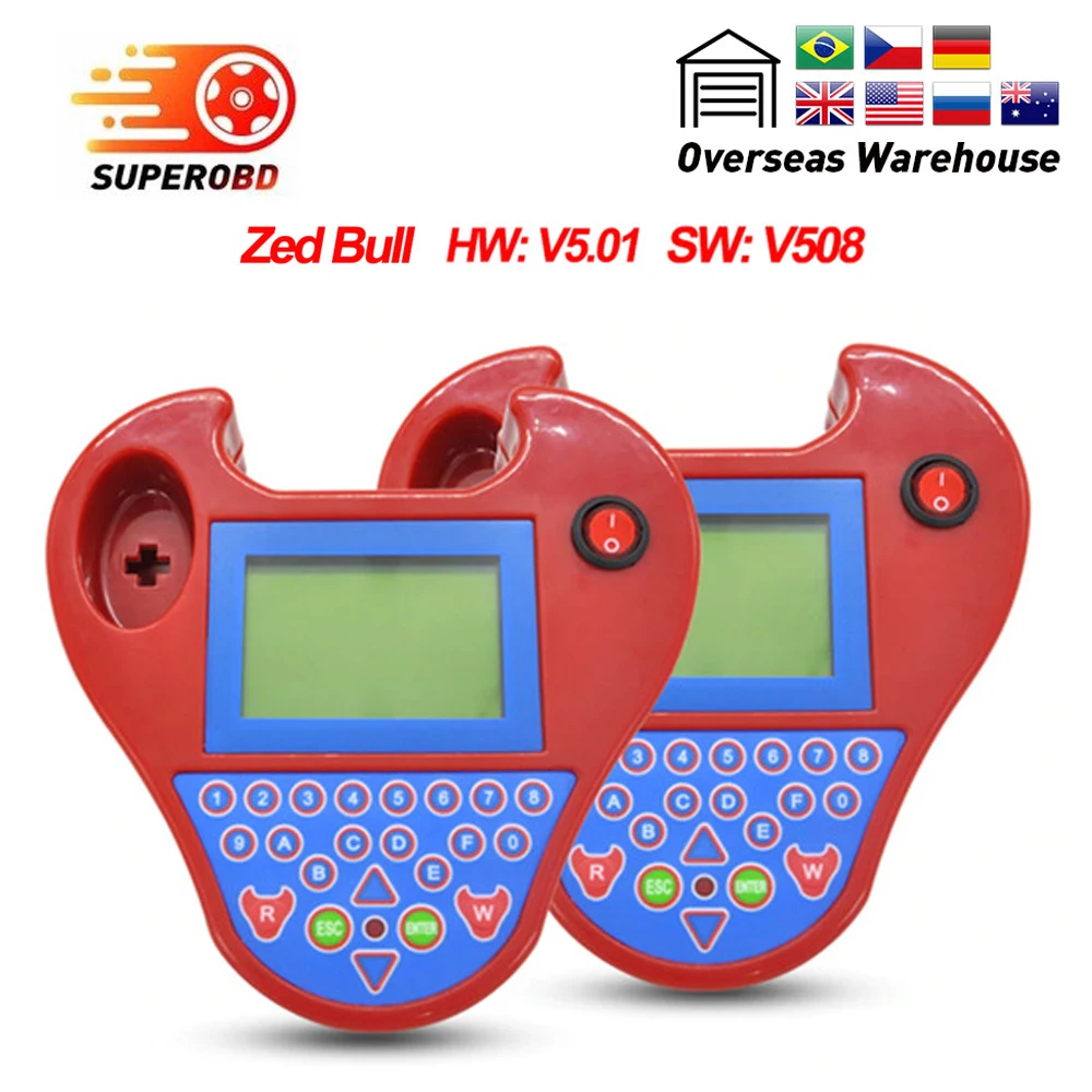 

Smart Mini Zed Bull Key Programmer Zed-Bull Software V508 Car Key Transponder Mini Zedbull Key Maker