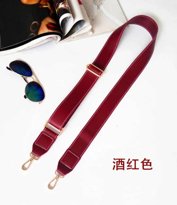 PU Leather Shoulder Bag Strap Belt 130cm Adjustable Wide Strap Bag Accessories Parts For Women Crossbody Handbag Replacement