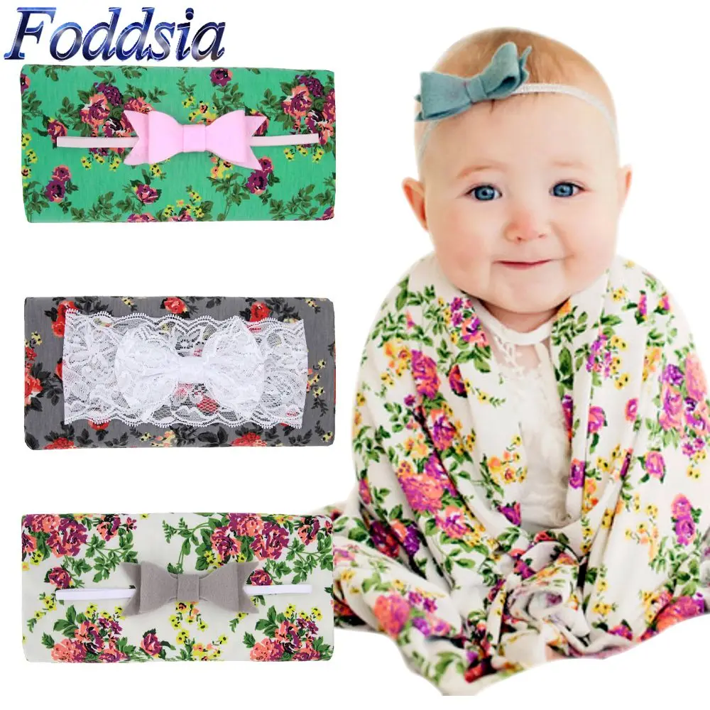 Foddsia Cute Swaddle Top Knot Headband &amp Headwrap Newborn Photo Prop Watercolour Geometric Nursing Cover Kids Gift CH143 |