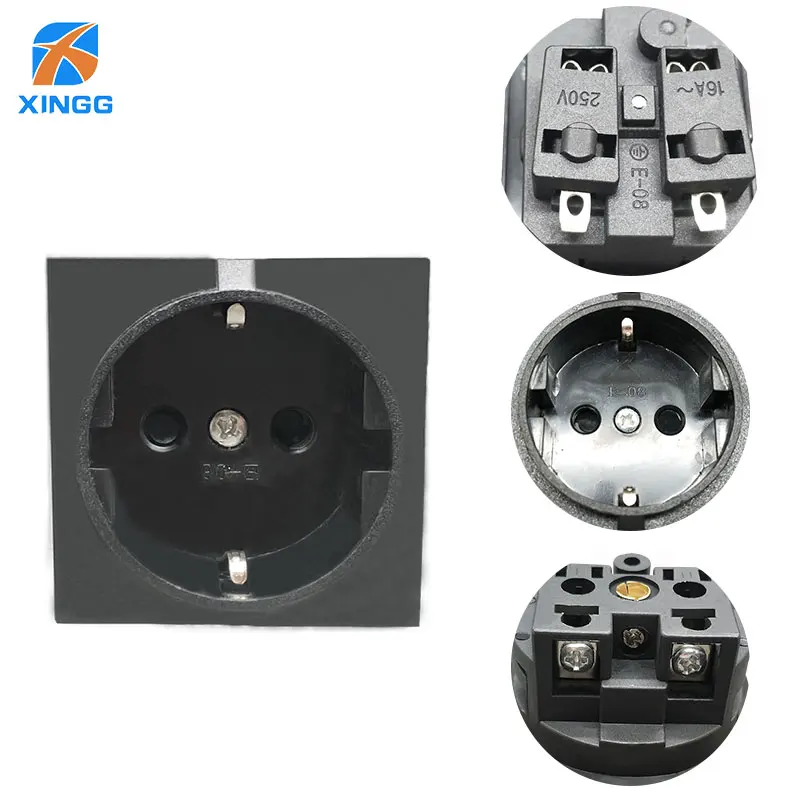 

4000W EU PLUG Round 2 Pin Industrial Electrical Power Female Socket Outlet Rewireable Schuko Plug Adaptor