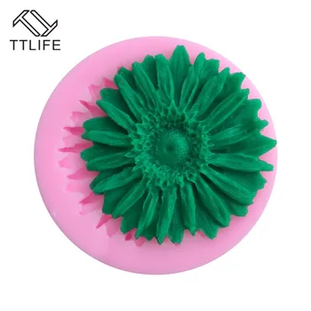 

TTLIFE Sunflower Food Grade Silicone Mold Fondant Cake Decorating DIY Tools Chocolate Cupcake Pastry Clay Crafts Baking Mould