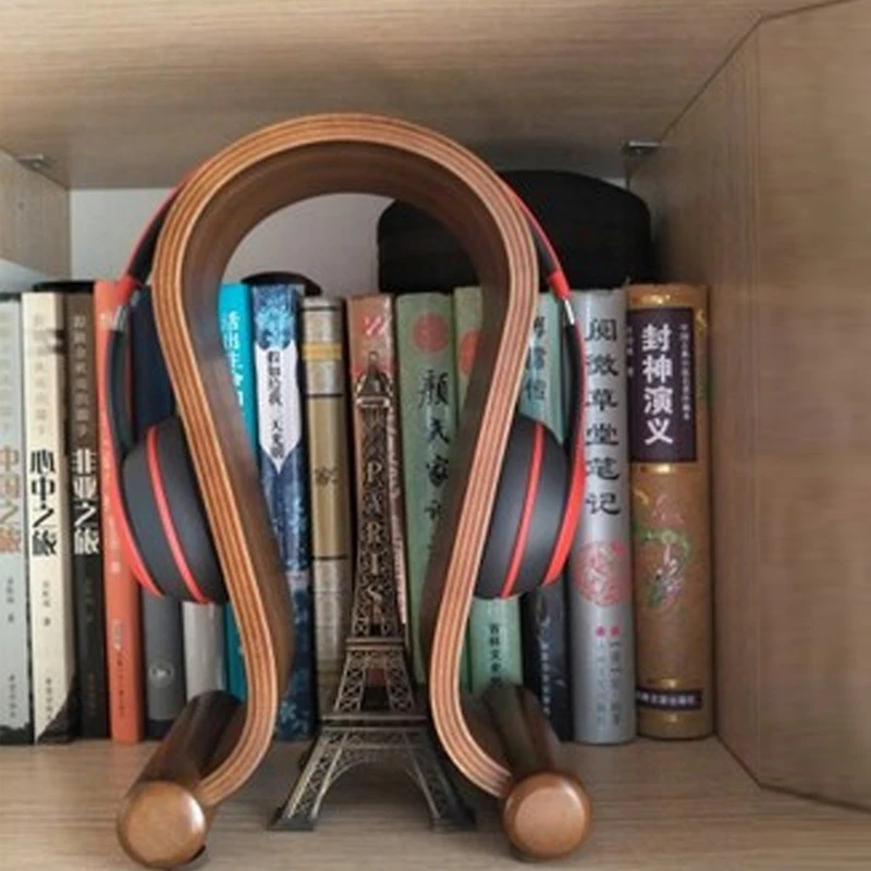 Classic Natural Wooden Headphone Stand U Shape Earphone Holder Headset Hanger Headset Rest for Beats JBL Universal Headset Hot