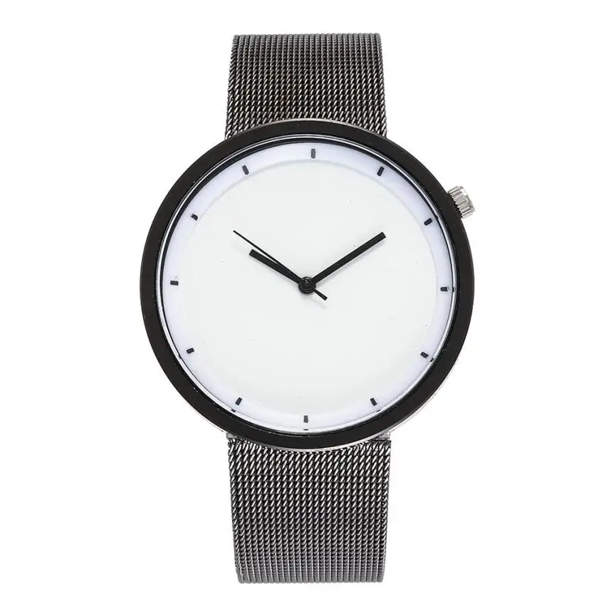 casual quartz stainless steel band marble strap watch analog wrist watch