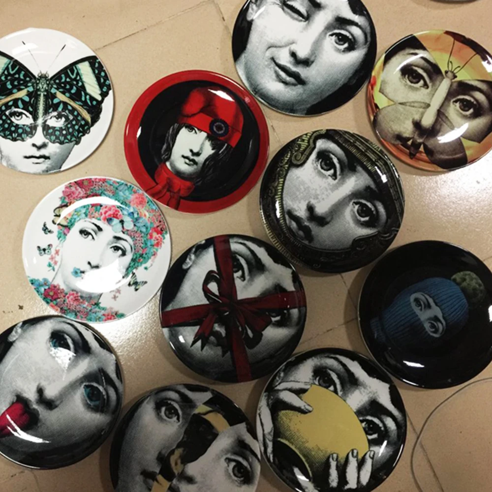 Beautiful plates fornasetti plate ceramic wall hanging decorative dish