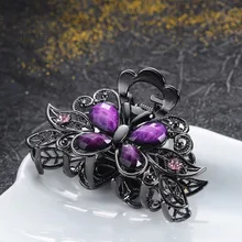 10 Style Charm Butterfly Hair Claws ornaments Wedding Hair Accessories Resin Crystal Flower Crab Clip Women Vintage Hair Jewelry handmade fashion jewelry claws natural stone hair jewelry metal hair clip for women girls vintage chinese style accessories hai