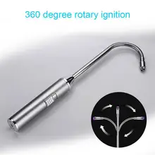 New Rechargeable Sail Kitchen Lighter Pulsed Long Handle Electric Bow Safety Tools Windproof Lighter Camping Lighters