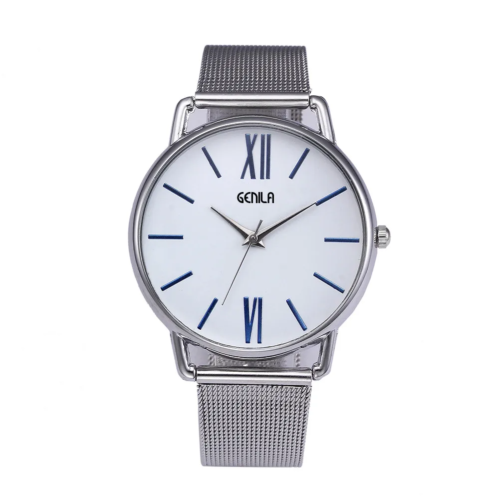 

Hot Fashion Women Watch Stainless Steel Mesh Simple Quartz Wristwatches Casual Dress Ladies Watches Gift Clock Montre Femme #W